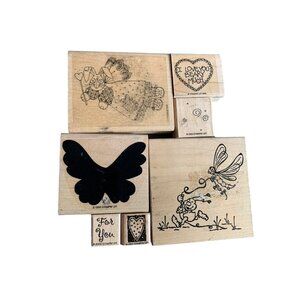 Assorted Stampin Up Rubber Stamps Collection - Crafty Fun for Card Making